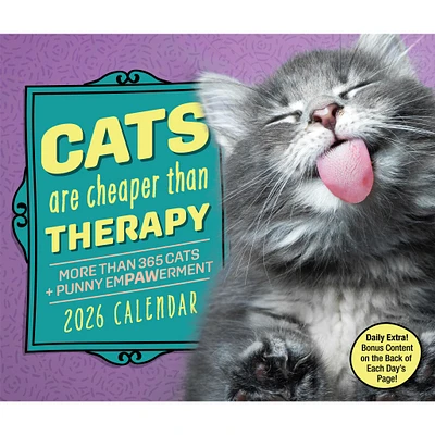 Cats Are Cheaper Than Therapy 2026 Box Calendar - Online Exclusive
