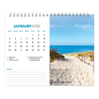 Beaches 2026 Double View Easel Calendar