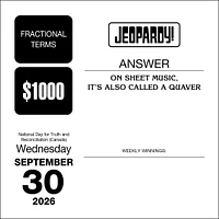 Jeopardy! 2026 Box Calendar
