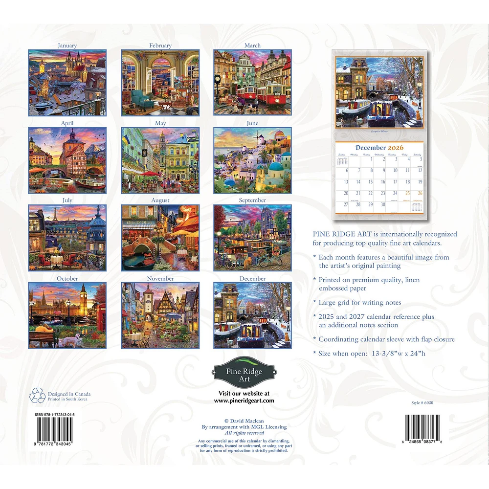 European Vacation 2026 Wall Calendar - Online Exclusive