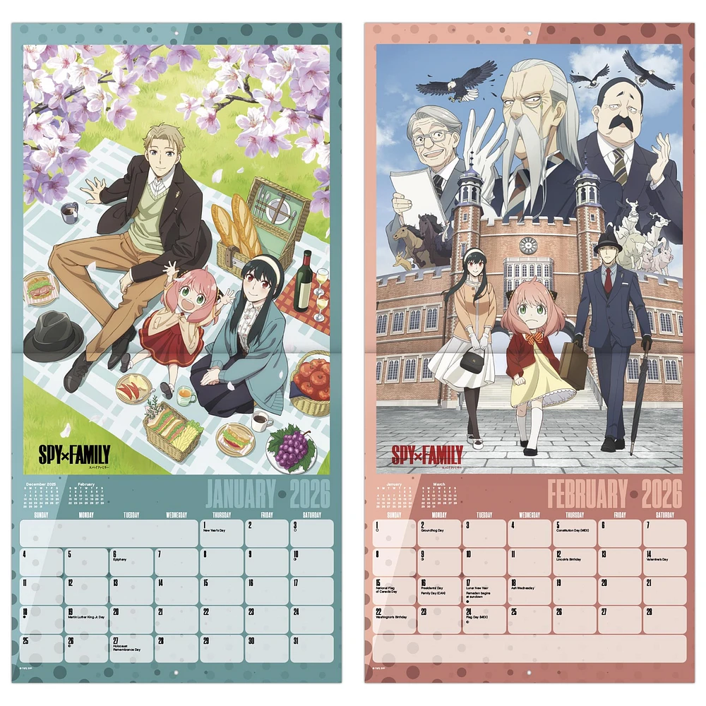 Spy X Family 2026 Wall Calendar
