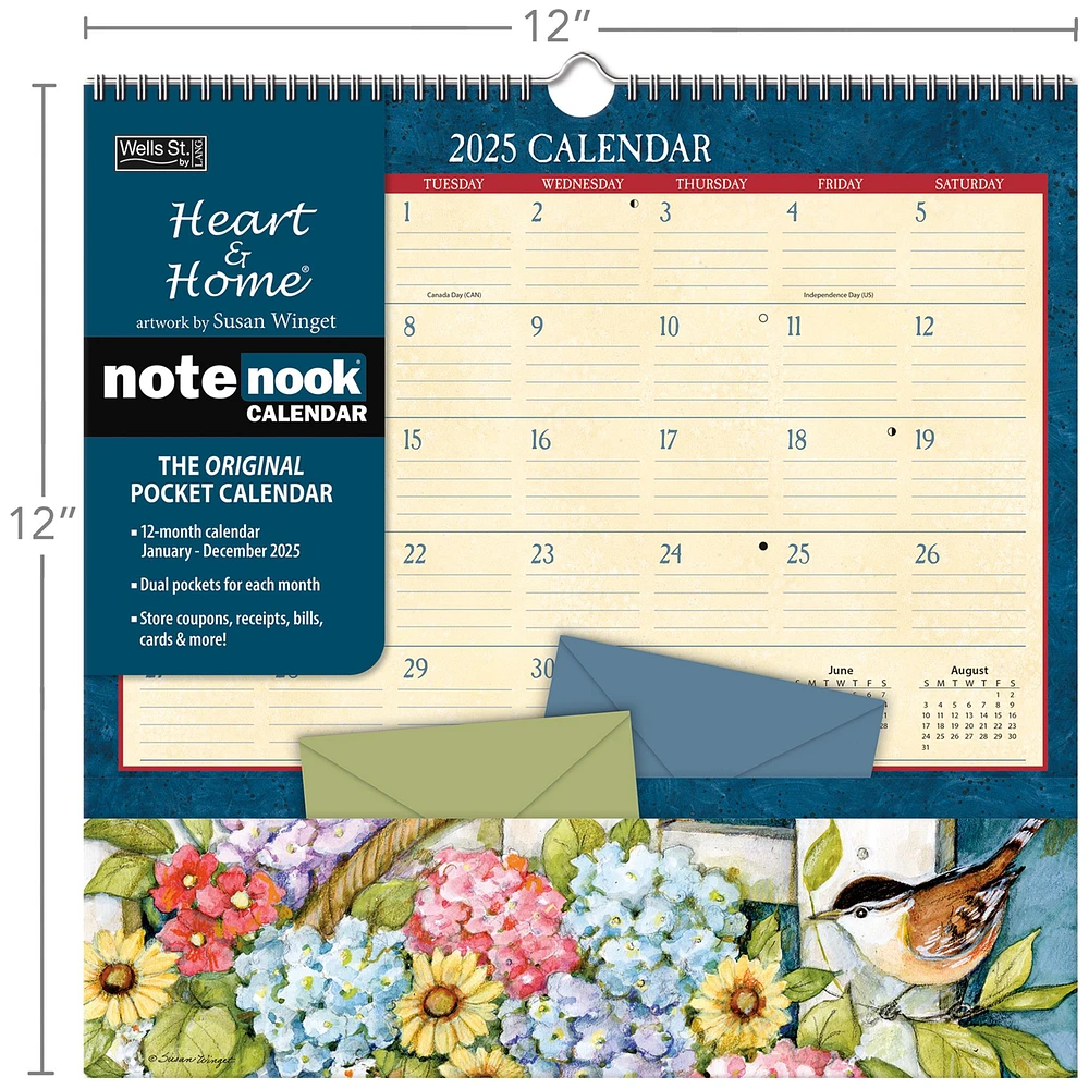 Heart And Home Note Nook Wall 2025 Calendar