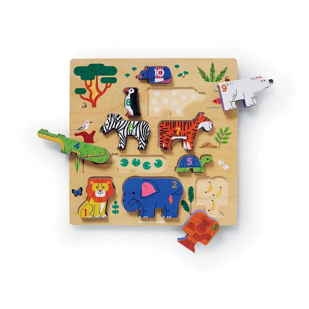 Wood Stacking Puzzles 123 Zoo - FINAL SALE