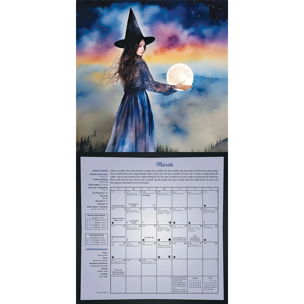 Magical Moon 2026 Wall Calendar