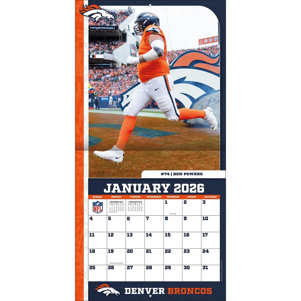 NFL Denver Broncos 2026 Wall Calendar - Online Exclusive