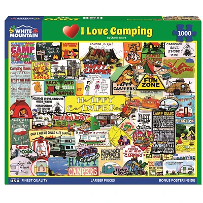 I Love Camping 1000 Piece Puzzle White Mountain