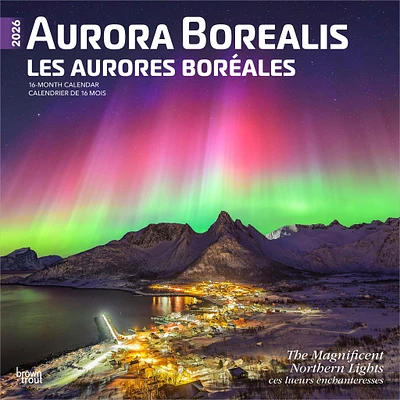 Aurora Borealis Bilingual 2026 Wall Calendar - Online Exclusive