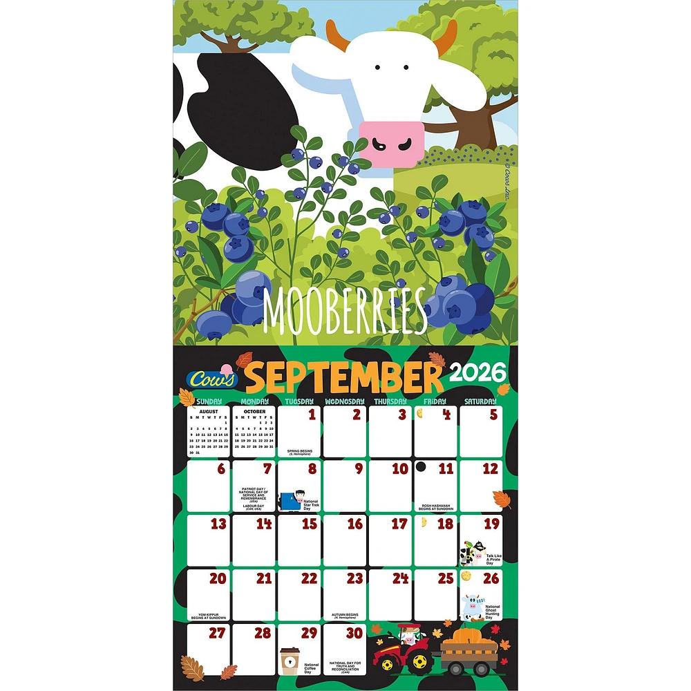 Cows Creamery 2026 Wall Calendar