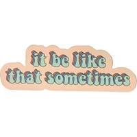 It Be Like That Sometimes Vinyl Sticker - FINAL SALE