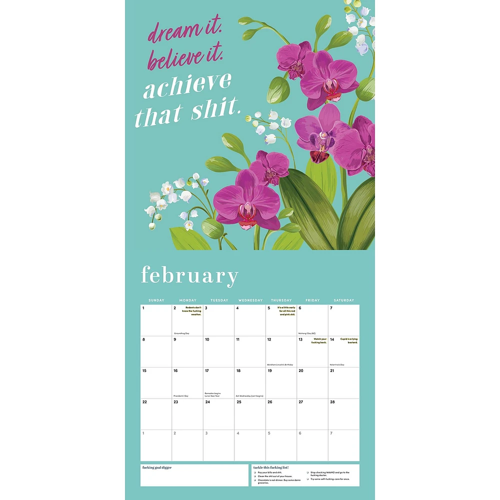 She Believed She Could So She Fucking Did 2026 Wall Calendar - Online Exclusive