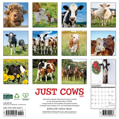 Just Cows Wall 2025 Calendar