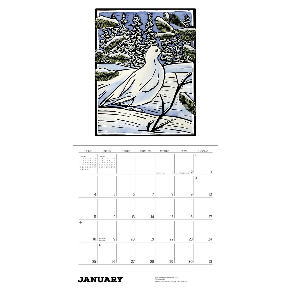 Molly Hashimoto Birds 2026 Wall Calendar