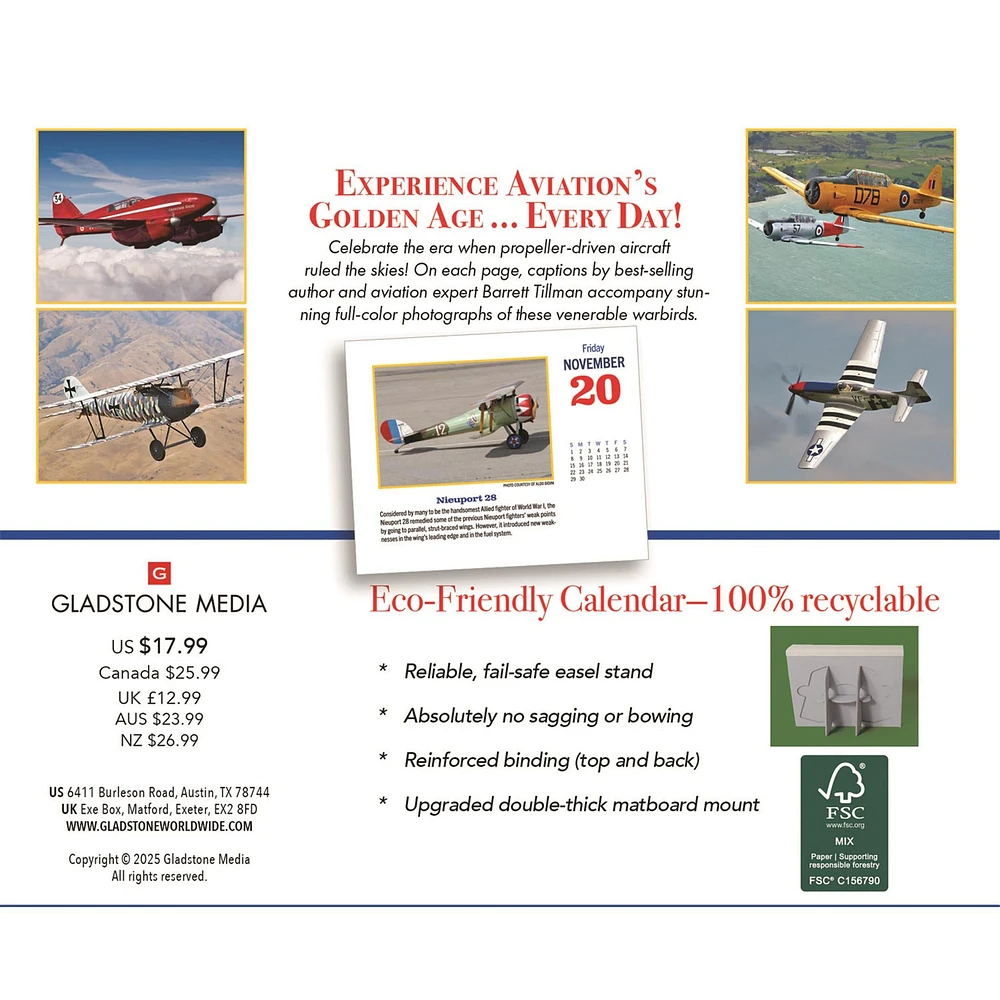 Golden Age Of Flight Box  2026 Calendar