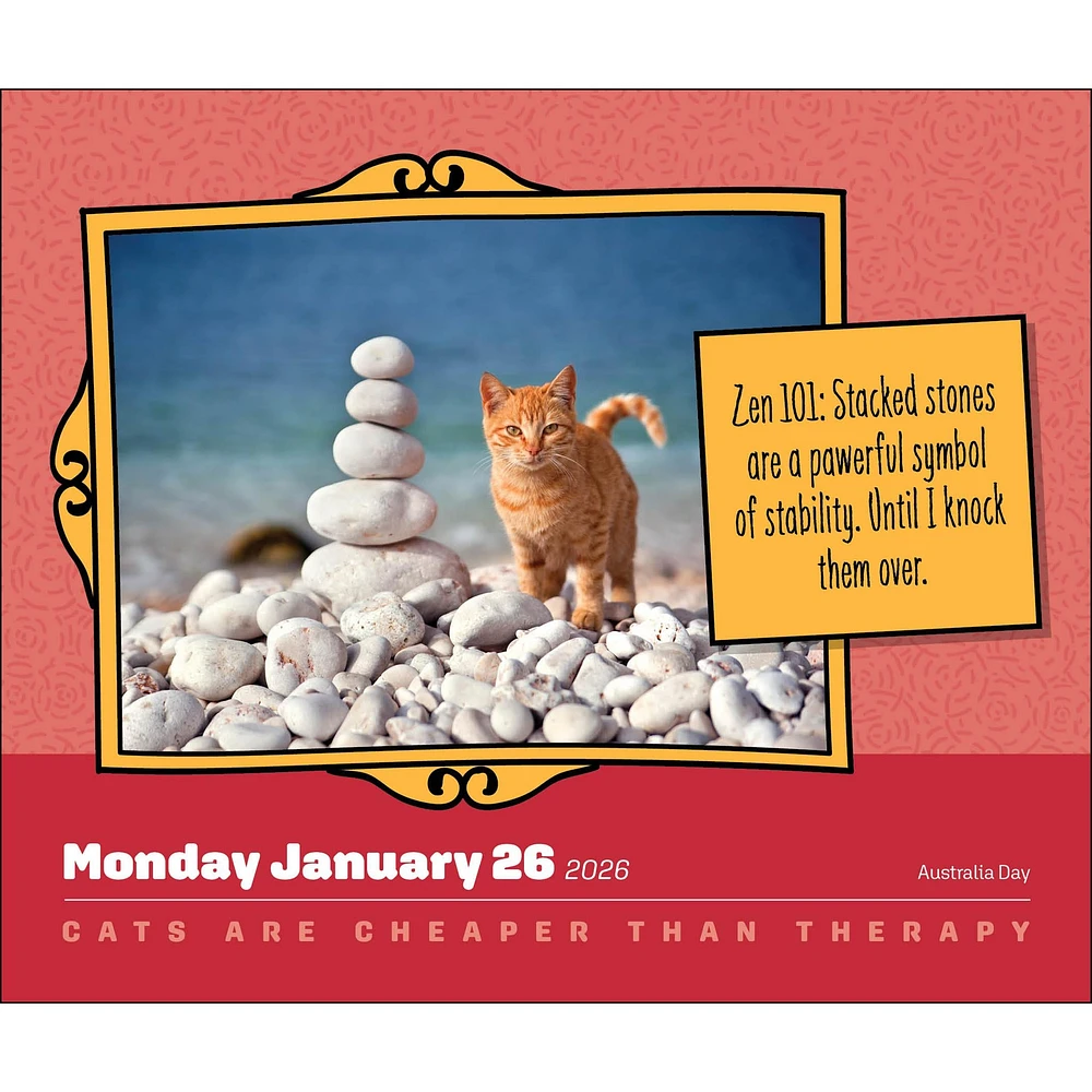Cats Are Cheaper Than Therapy 2026 Box Calendar - Online Exclusive