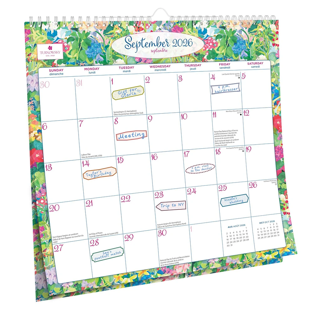 Turnowsky House Bilingual 2026 Wall Calendar