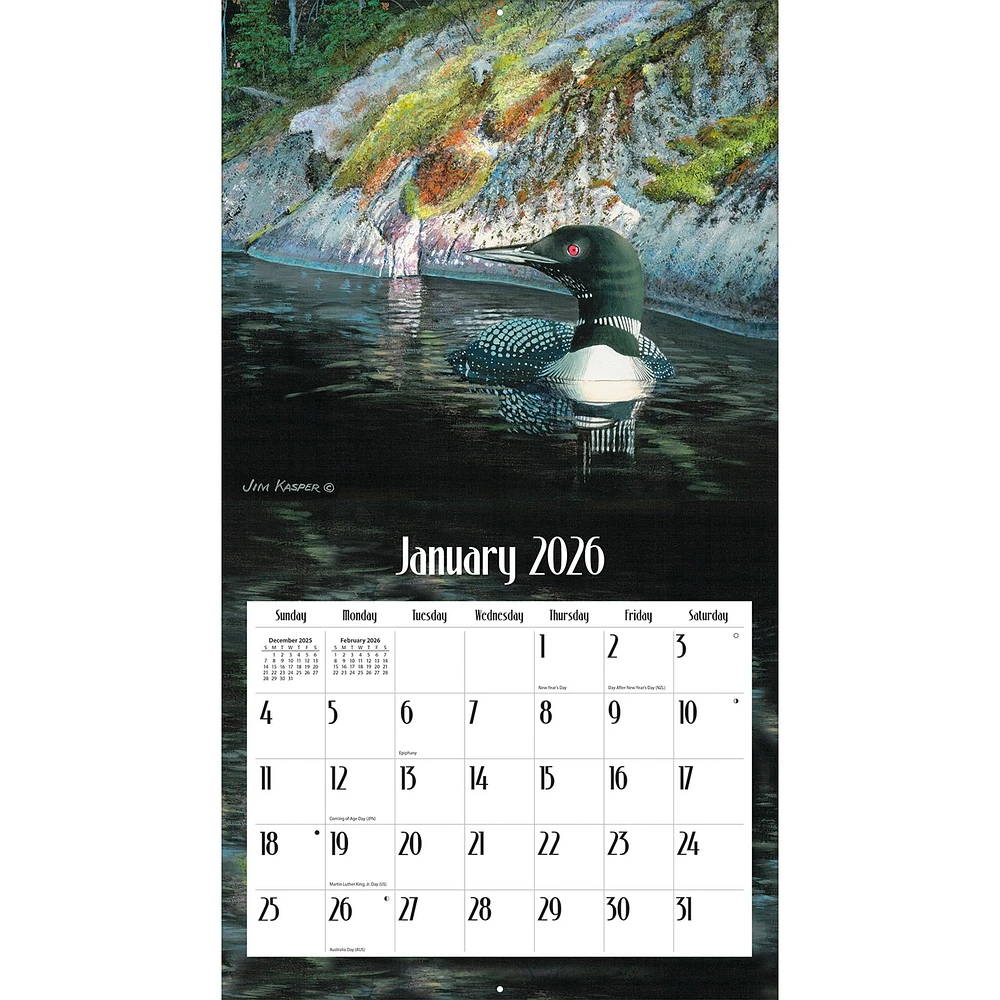 Loons On The Lake 2026 Wall Calendar
