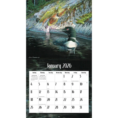 Loons On The Lake 2026 Wall Calendar
