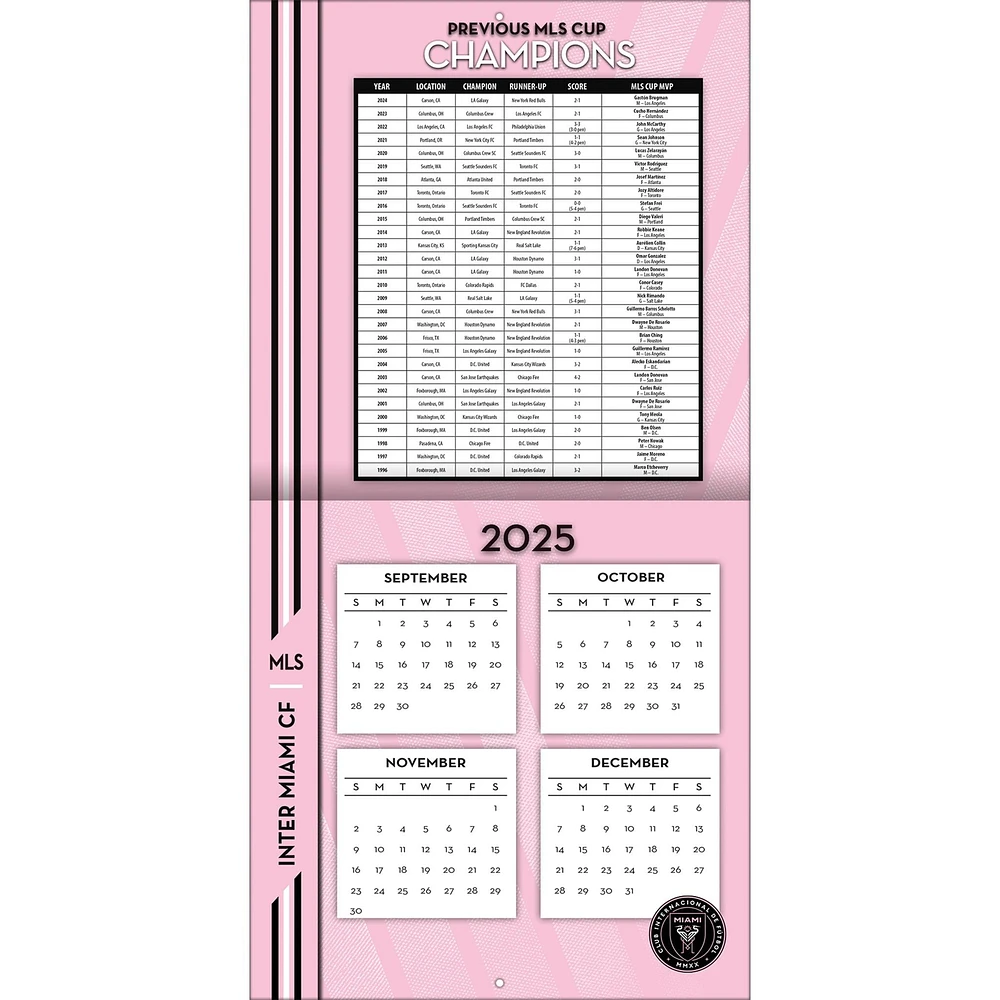 MLS Inter Miami 2026 Wall Calendar