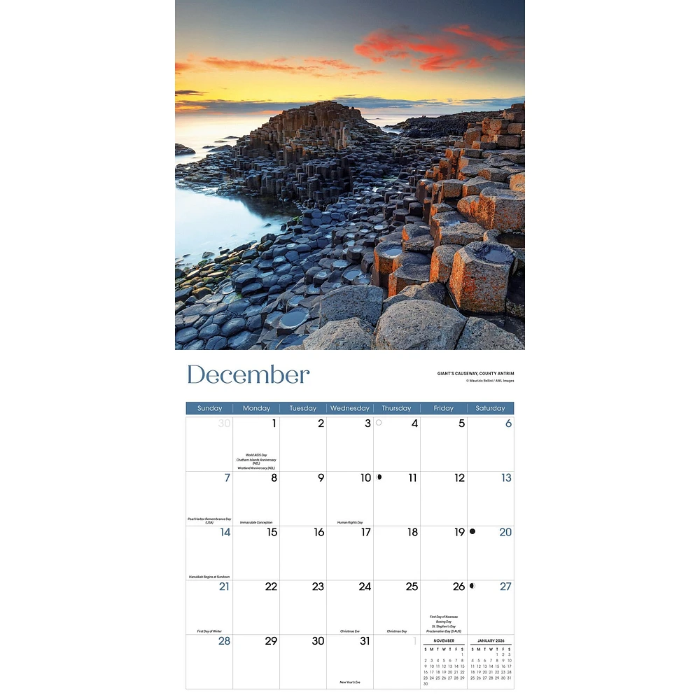 Ireland Wall 2025 Calendar