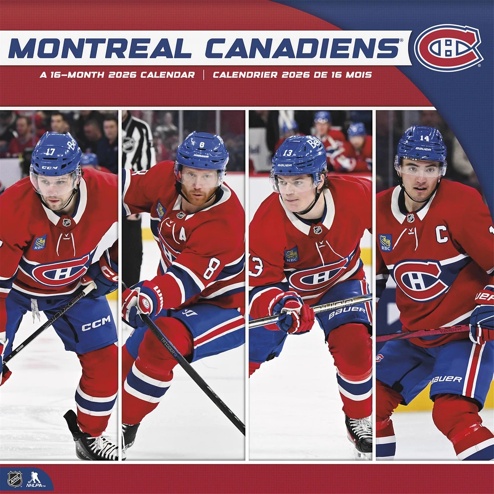 NHL Montreal Canadiens Bilingual 2026 Wall Calendar