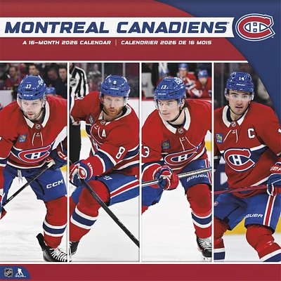 NHL Montreal Canadiens Bilingual 2026 Wall Calendar
