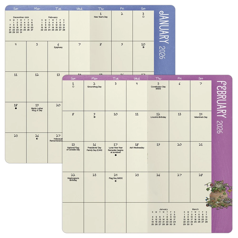 Gary Patterson Cats 2026 2 Yr Pocket Planner Calendar - Online Exclusive