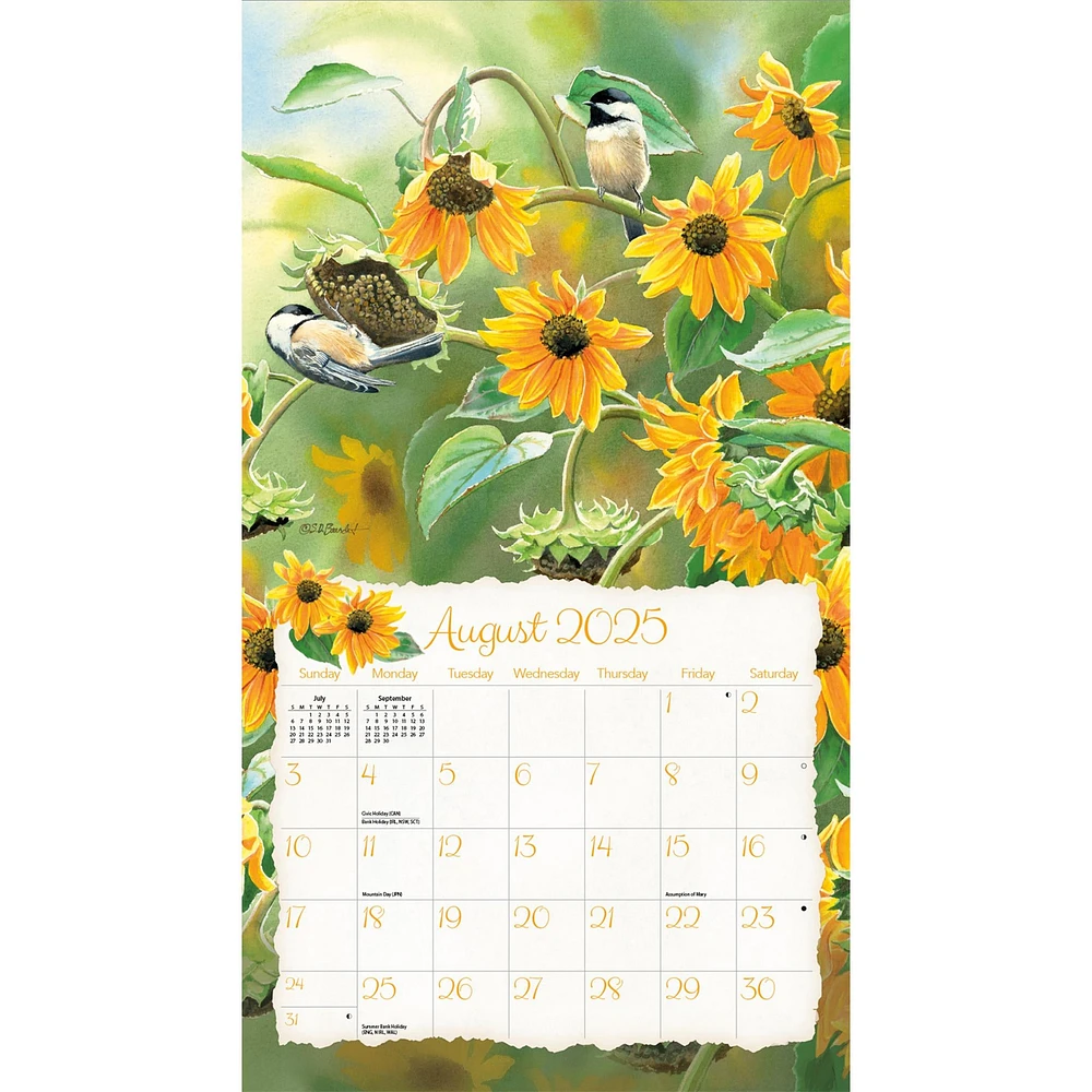 Songbirds Wall 2025 Calendar