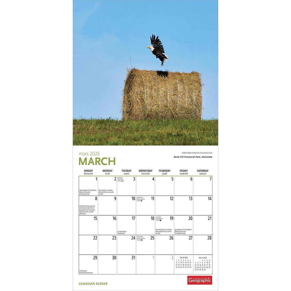 Canadian Geographic Canadian Scenes 2026 Mini Calendar - Online Exclusive
