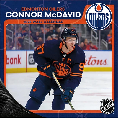 NHL Connor Mcdavid Edmonton Oilers Wall 2025 Calendar