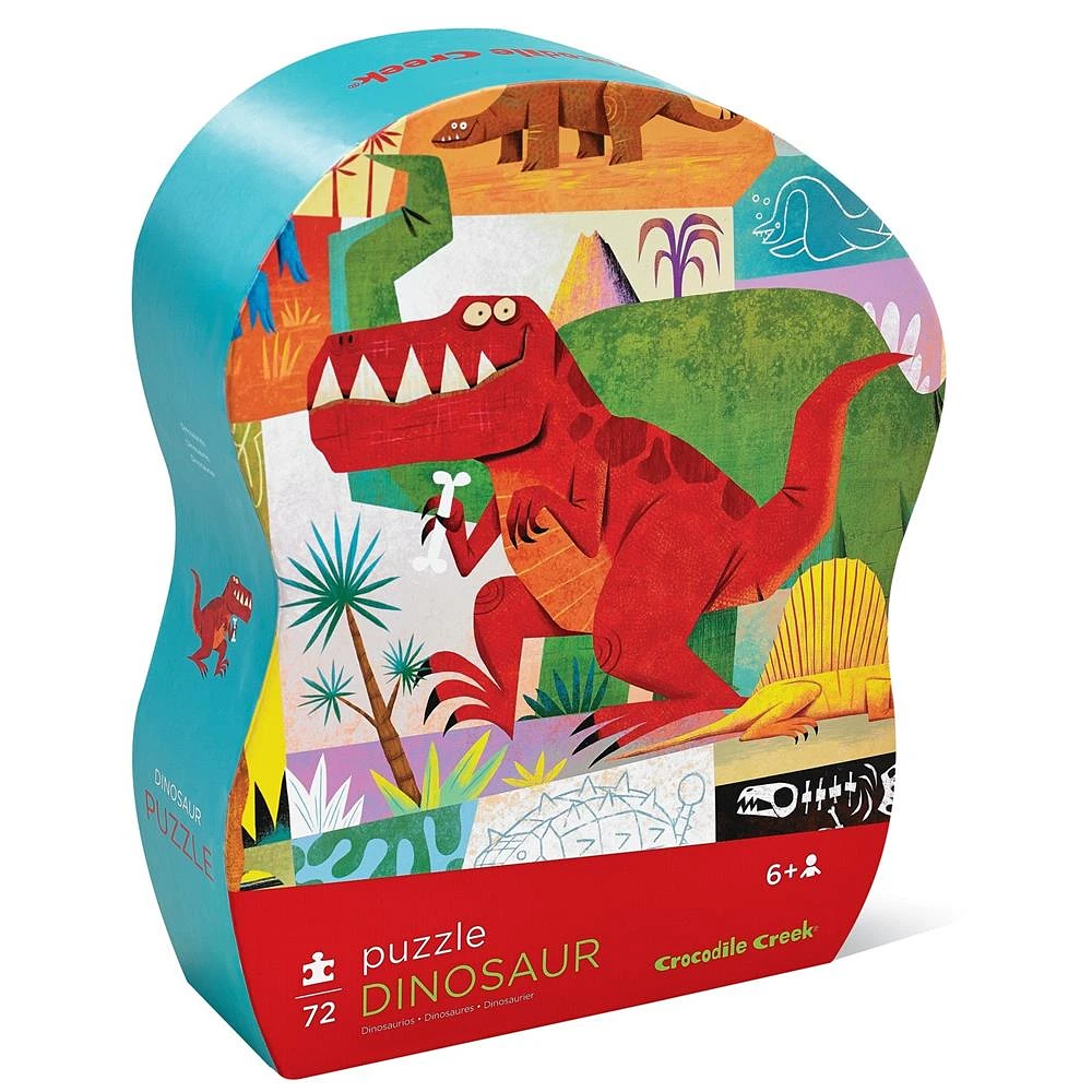 Dinosaurs Children's 72 Piece Puzzle in Shaped Box