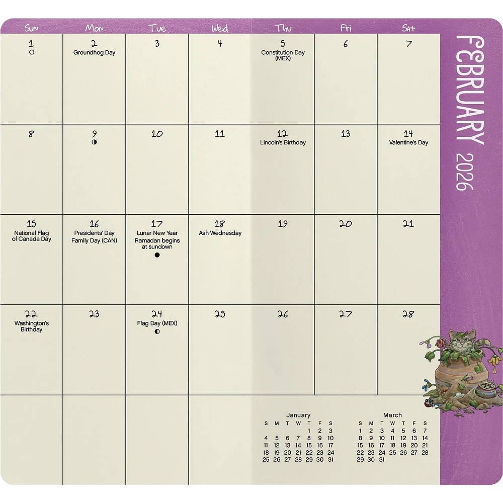 Gary Patterson Cats 2026 2 Yr Pocket Planner Calendar - Online Exclusive