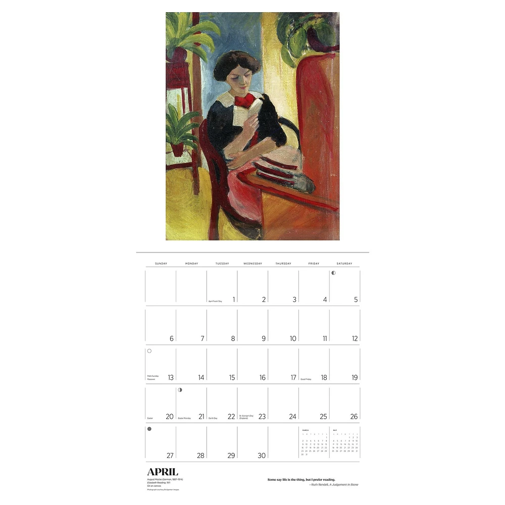 Reading Woman Wall 2025 Calendar