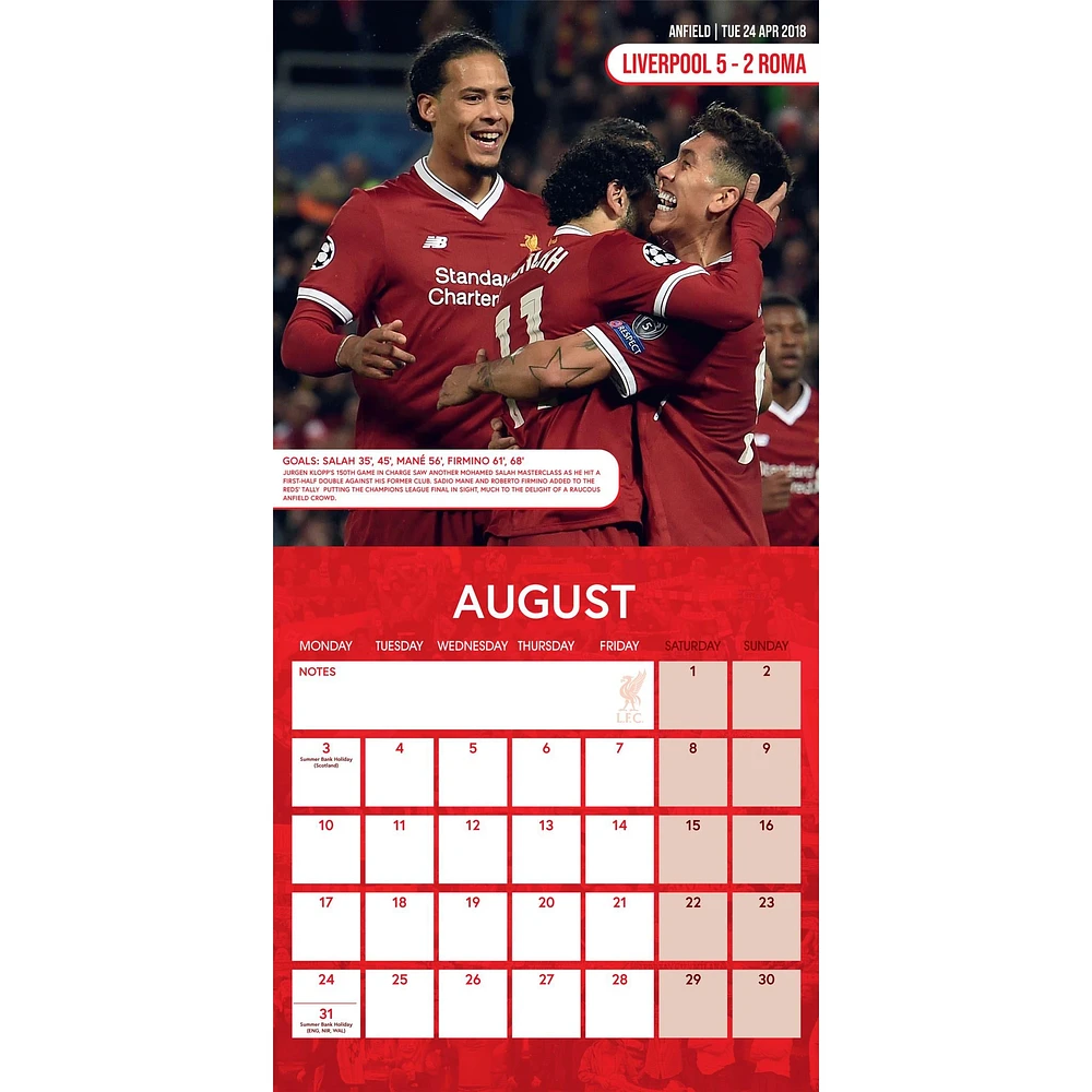 Liverpool 2026 Wall Calendar