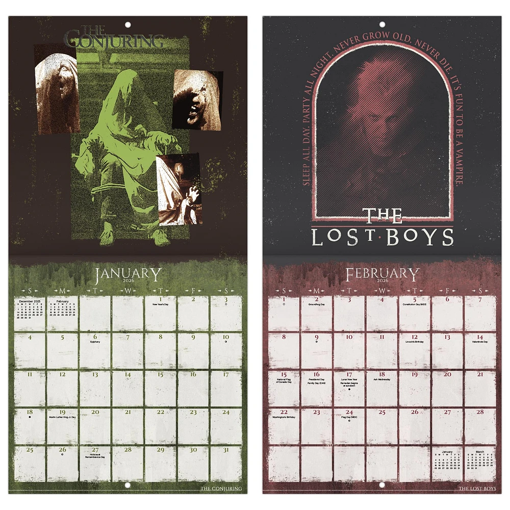 Horror Collection 2026 Mini Calendar