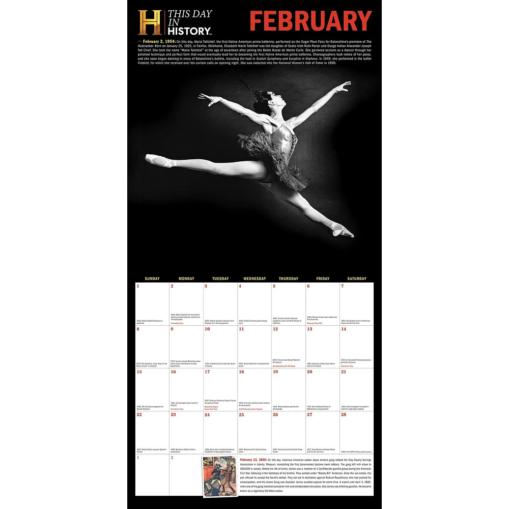 History Channel This Day In History 2026 Wall Calendar