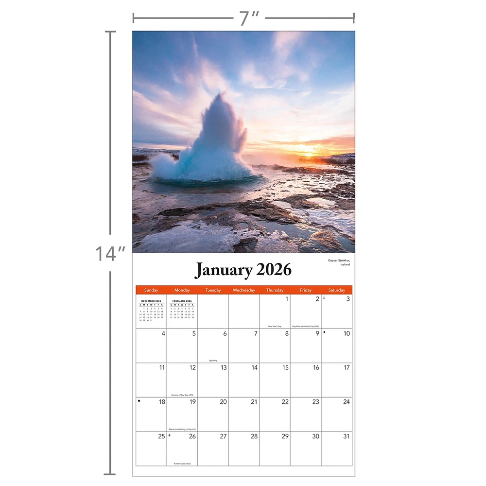 Natures Wonders Mini  2026 Calendar