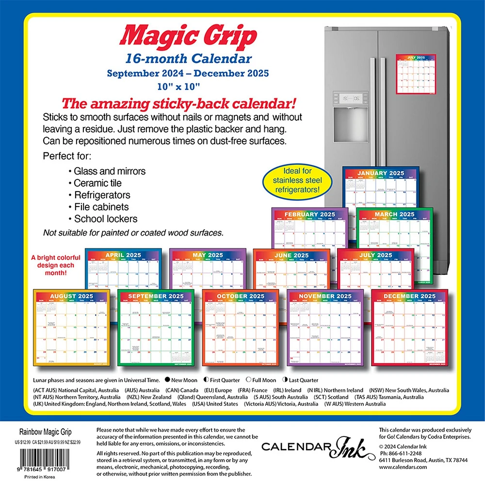 Rainbow Magic Grip Mini 2025 Calendar