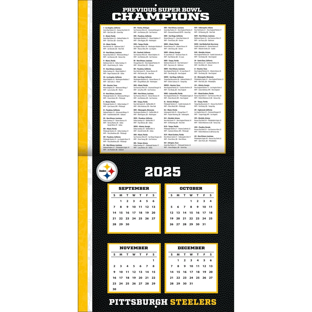 NFL Pittsburgh Steelers 2026 Wall Calendar
