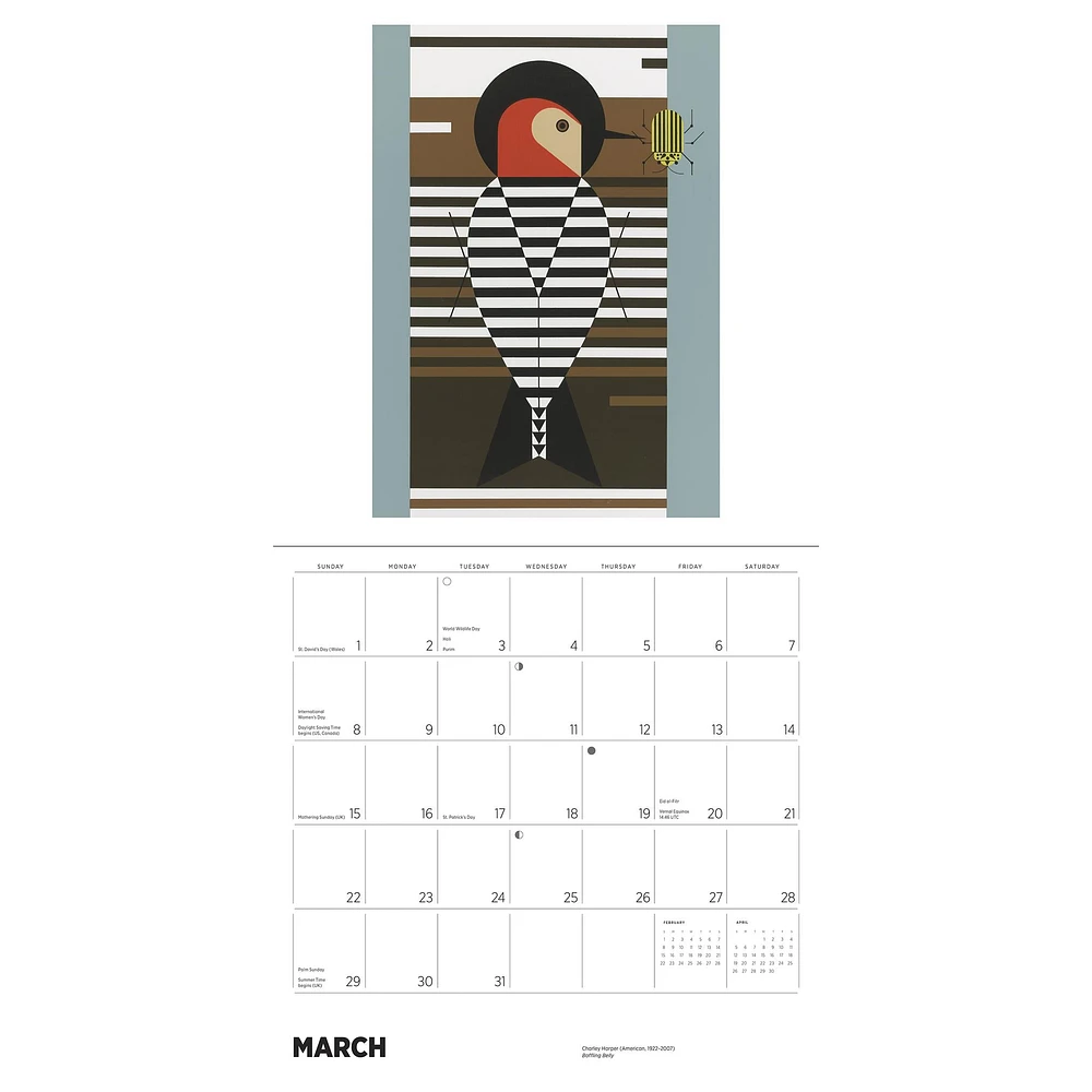 Charley Harper 2026 Wall Calendar