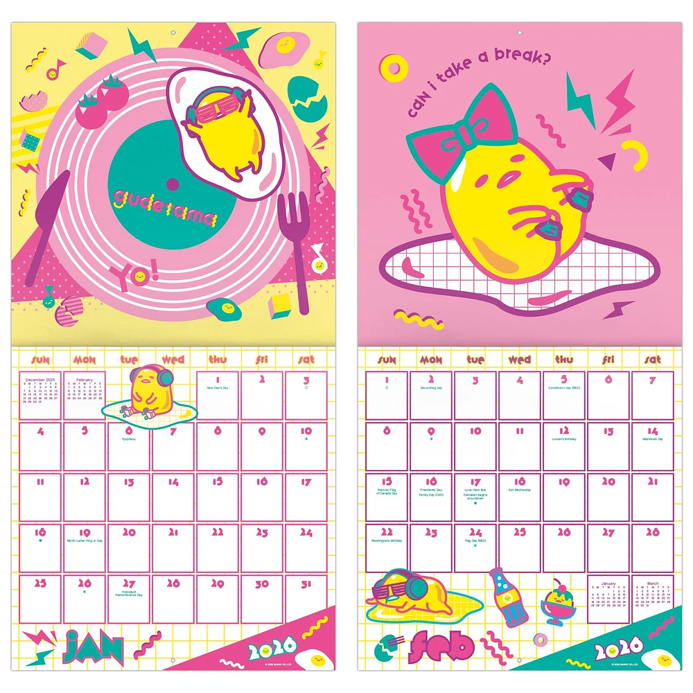 Gudetama 2026 Wall Calendar - Online Exclusive