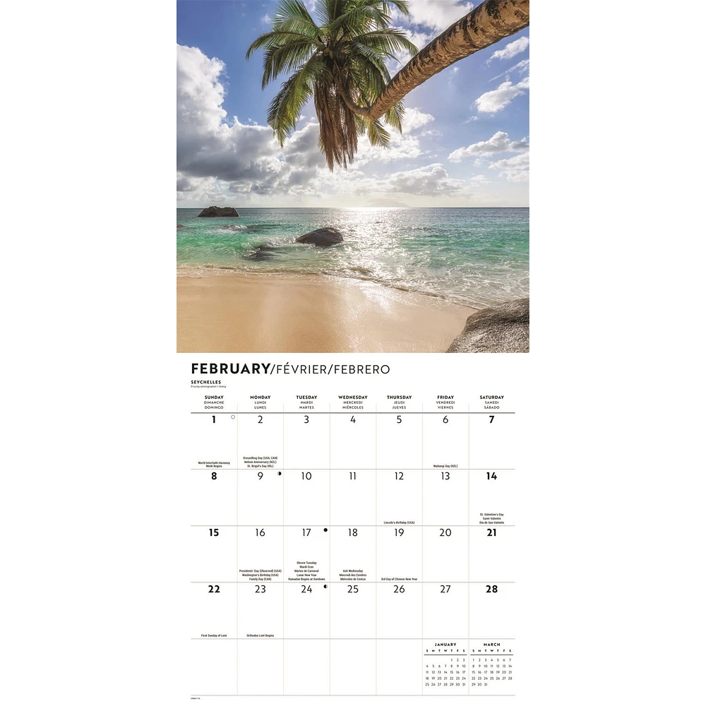 Island Paradise 2026 Wall Calendar