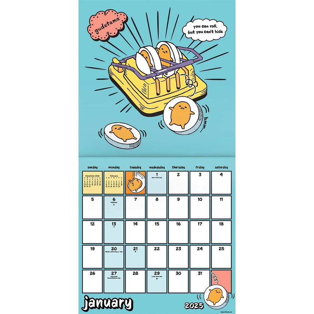 Gudetama Wall 2025 Calendar - Online Exclusive