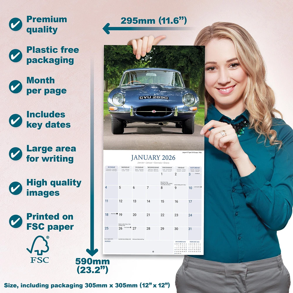 Jaguar 2026 Wall Calendar