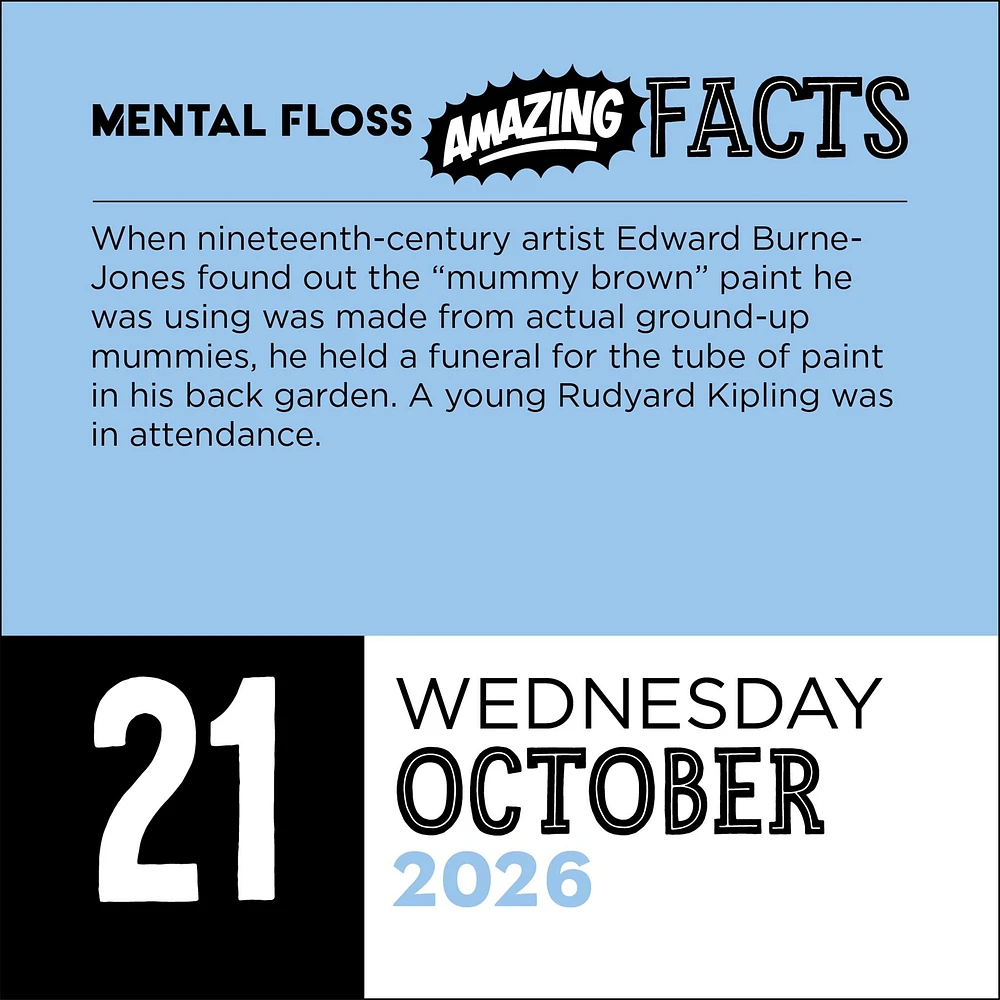 Amazing Facts From Mental Floss 2026 Box Calendar