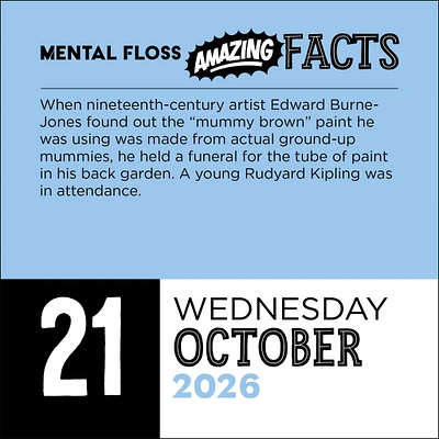 Amazing Facts From Mental Floss 2026 Box Calendar