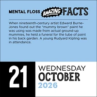 Amazing Facts From Mental Floss 2026 Box Calendar