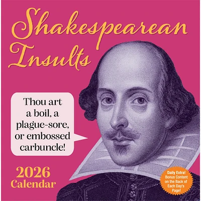 Shakespearean Insults 2026 Box Calendar