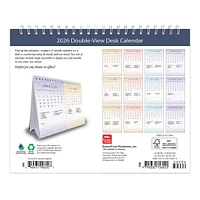 Patterned 2026 Double View Easel Calendar