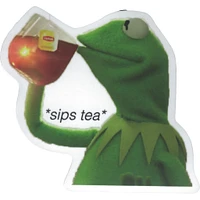 Kermit the Frog Sips Tea Vinyl Sticker - FINAL SALE