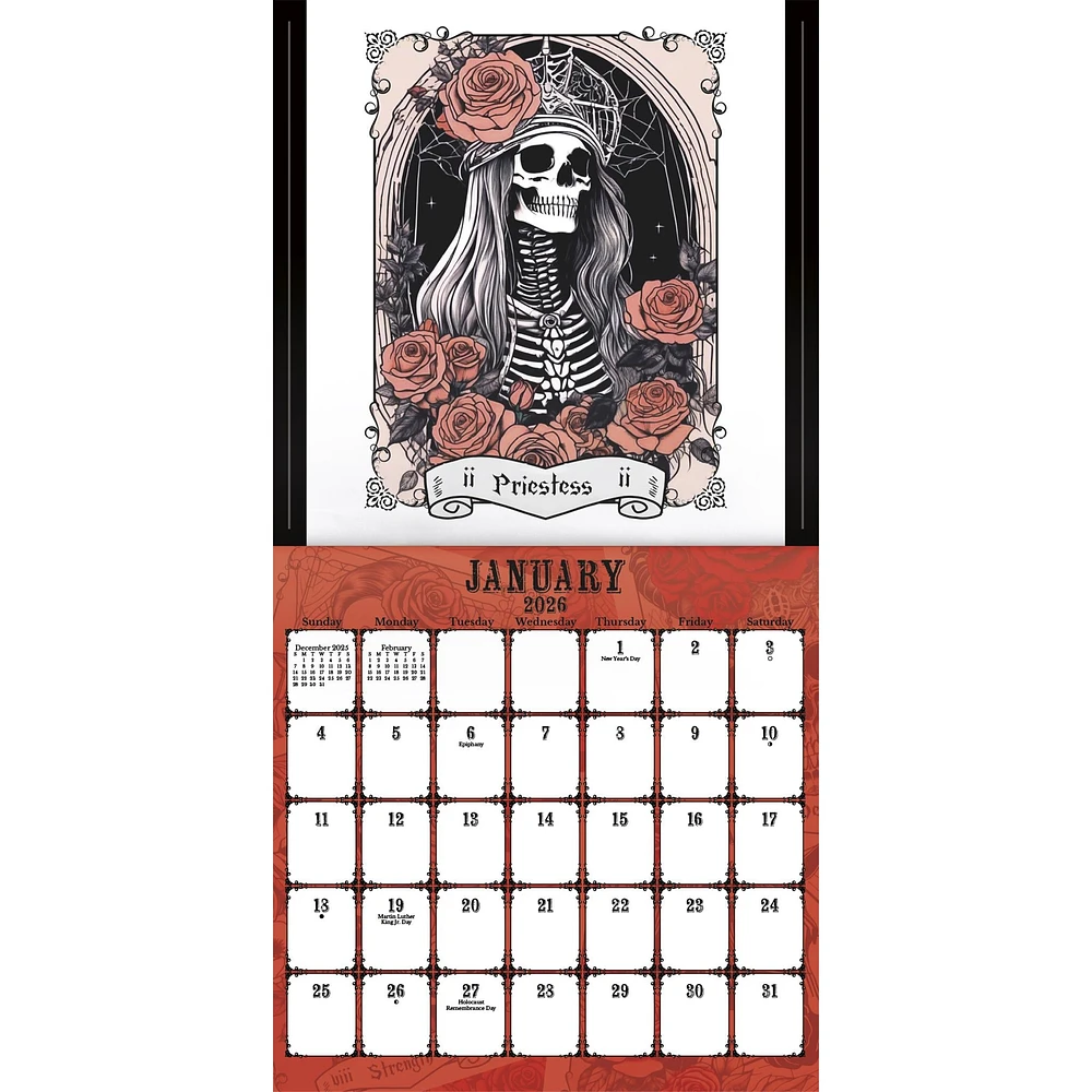 Tarot - Skulls & Roses 2026 Wall Calendar - Online Exclusive